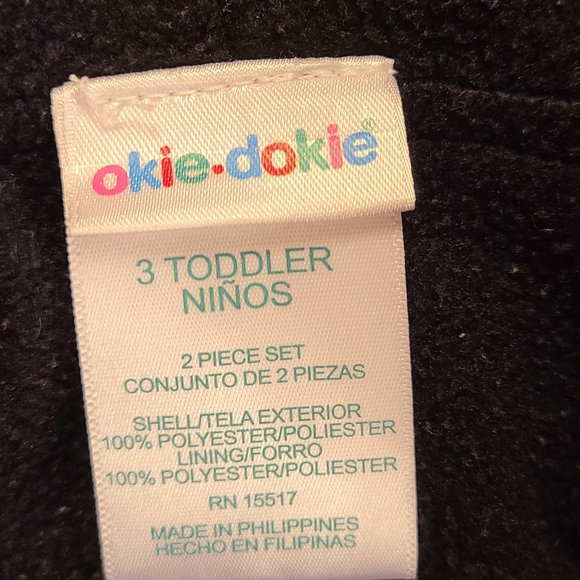 Dark pink hooded fleece lined zip up jacket - Picture 3 of 3